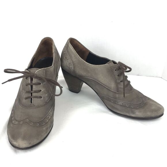 Paul Green Suede Lace-Up Booties - Picture 2 of 8